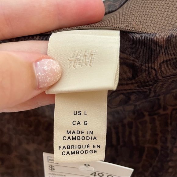 Brown crocodile maxi skirt - Picture 4 of 4